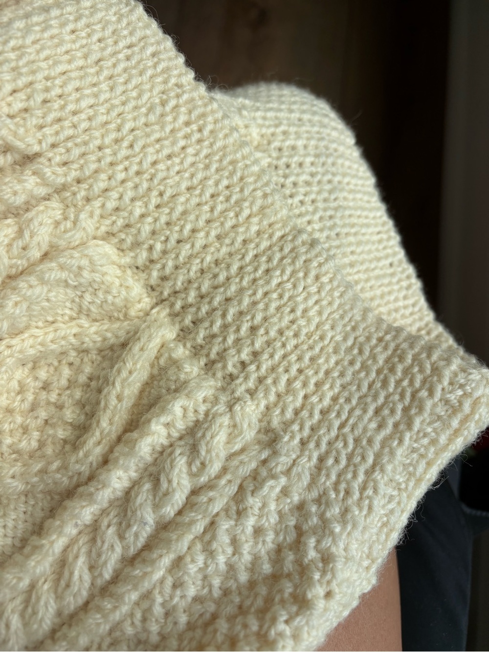 O'maille Traditional Hand Knit 100% Wool Sweater Cardigan Made in Ireland Unisex - Picture 11 of 13
